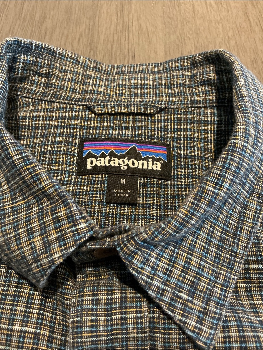 Patagonia Men’s Back Step Shirt Blue Plaid Short Sleeve M Hemp Cotton - Picture 2 of 11